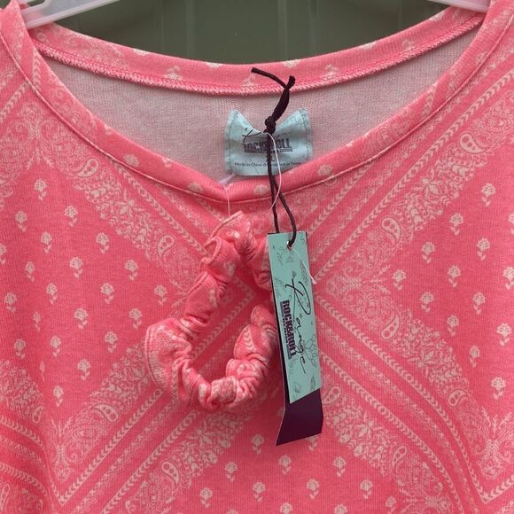 Range RockNRoll Western FLOWY BANDANA PRINT TOP & Shorts Lounge 2-pc Set Size XL - Picture 3 of 10